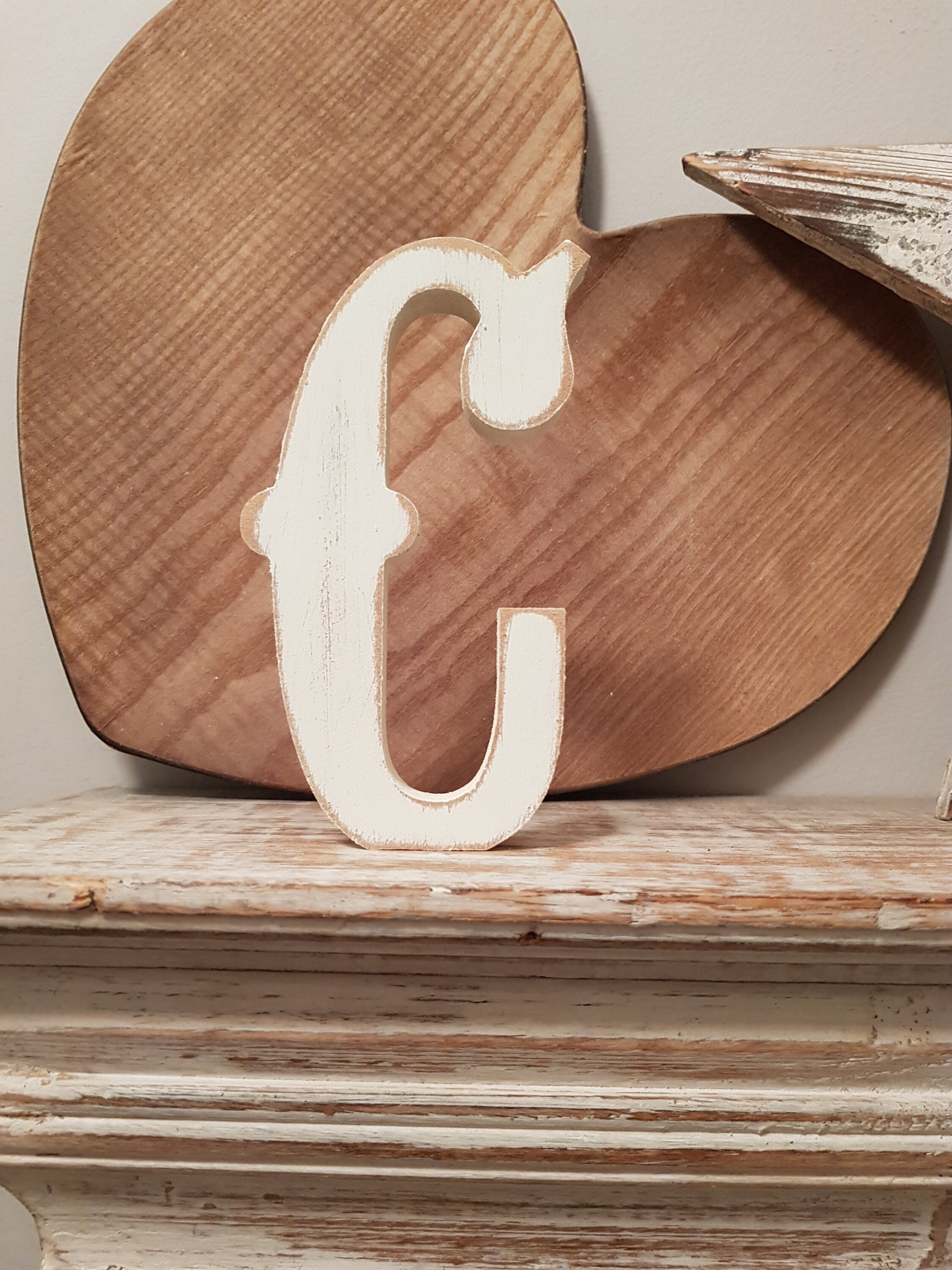 Painted Wooden Letter Large C Circus Font 40cm High 16 Inch