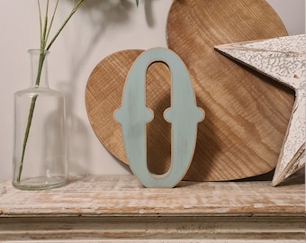 Painted Wooden Letter 'O' -  30cm - Circus Font - various finishes, free-standing