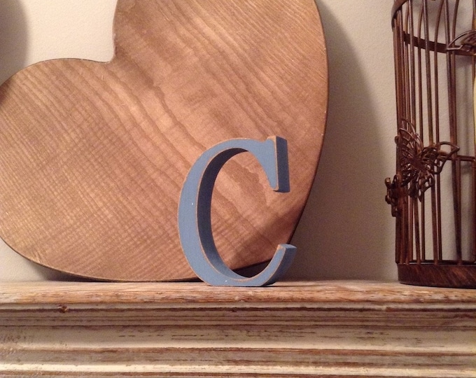 Wooden Letter 'C' -  15cm - Georgian Font - various finishes, standing