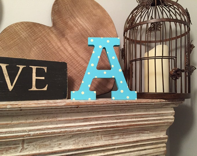 Wooden Letter 'A' -  30cm x 18mm - Rockwell Font - various finishes, standing