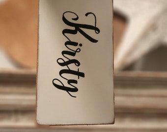 Personalized Christmas Stocking Tag: Hand Lettered Gift Tag (16cm)