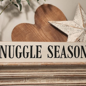 Christmas Wooden Sign, Handmade, SNUGGLE SEASON, 60cm, Christmas Decor, Holiday Decor