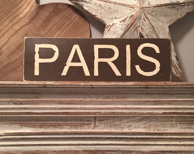 PARIS - Wooden Sign