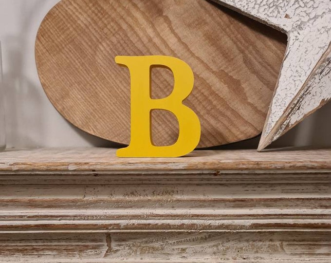 Wooden Letter B – Personalised Name Letter – Nursery Decoration Ideas – Rustic Room Décor –  Cherokee Style B – Decorative Wooden Sign