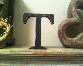 Wooden Letter T – Personalised Name Letter – Nursery Decoration Ideas – Rustic Room Décor – Georgian Style – Decorative - 20cm