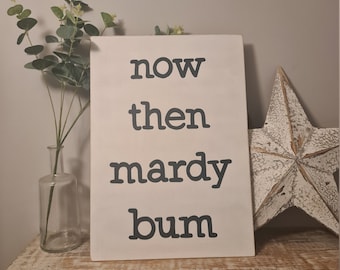 Hand-Painted Wooden Sign: Arctic Monkeys - Mardy Bum Lyrics