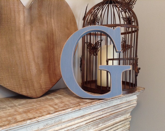 Wooden Letter G - 20cm x 18mm, Freestanding - Georgian Font - Various sizes, finishes and colours