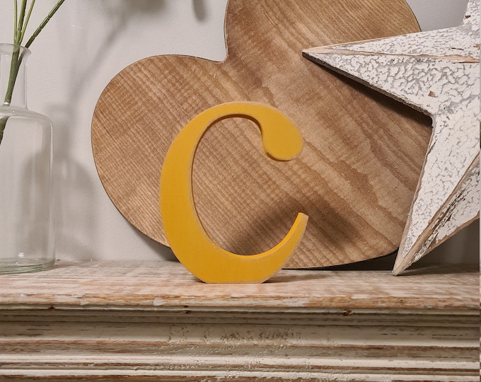 Wooden painted letter - c - Times Font - various finishes, standing - price per letter, lowercase