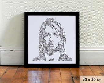 Johnny Cash Druck Doodle Kunst Zeichnung Etsy