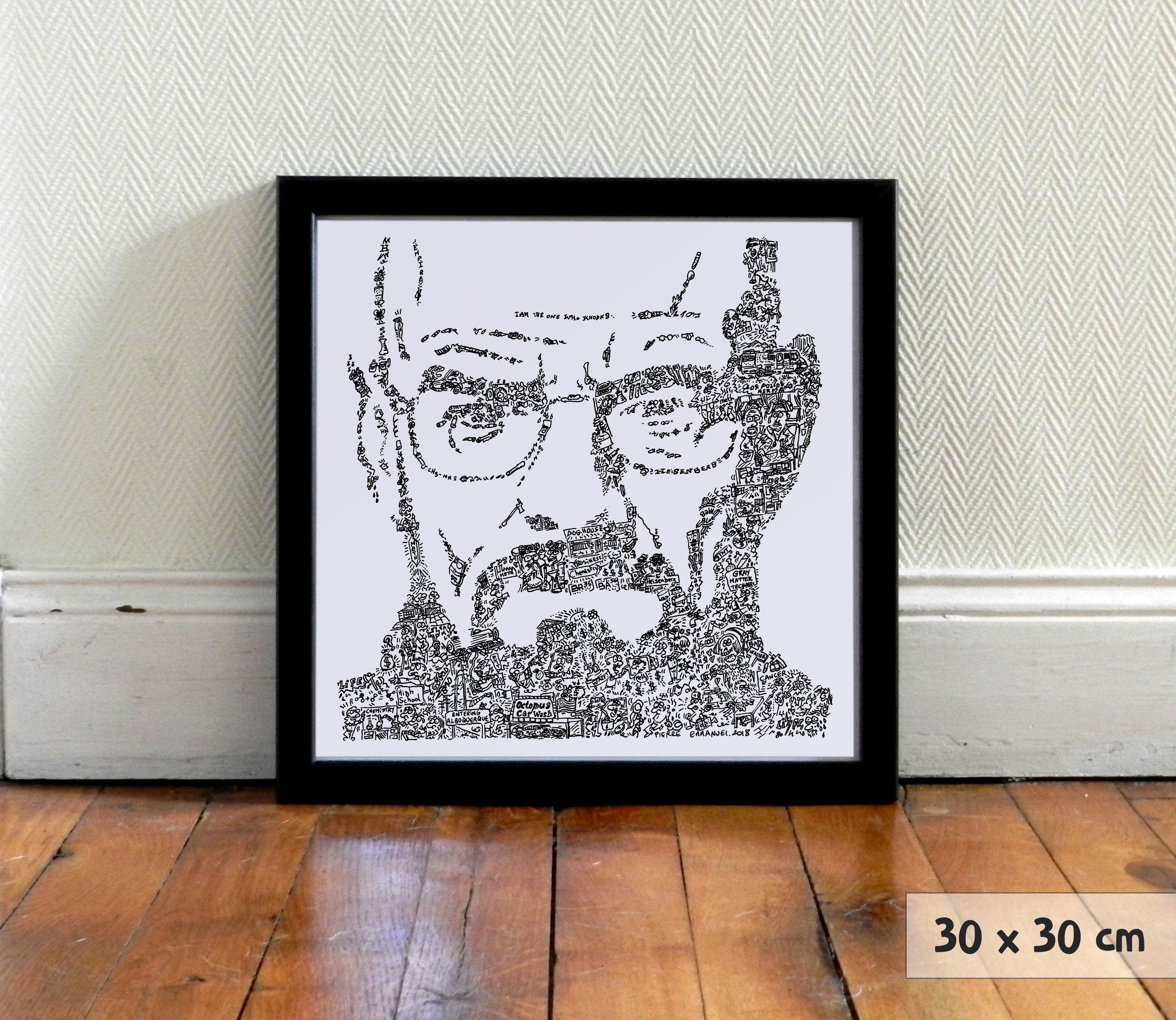 Poster A4 A3 BRYAN CRANSTON Breaking Bad Walter White INSPIRED WALL ART Print