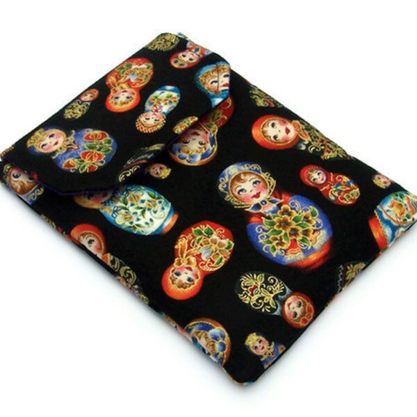 Kindle Paperwhite Sleeve, Matryoshka Dolls, Small Ereader case in Russian Nesting Dolls, Kobo Auro Cover, UK Seller