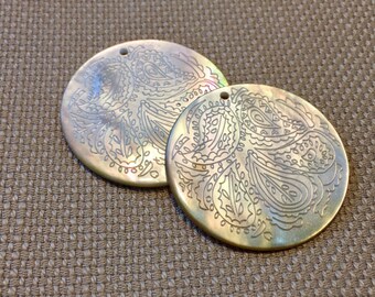 10mm Vintage Japanese Mother of Pearl Round Drop