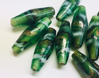 4 Olive Green Jade Gingerbread Men Beads 21mm