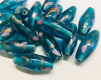 15 New Retro Charms Tibetan Silver Tone Turquoise Tiny 1-1 Connectors 6x15mm