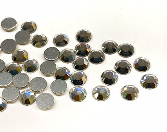 30pcs 6mm 30ss Vintage Swarovski Clear Flatback Crystals Art 2000 Crystals Swarovski Flatback Crystal Rhinestones Silver Foil