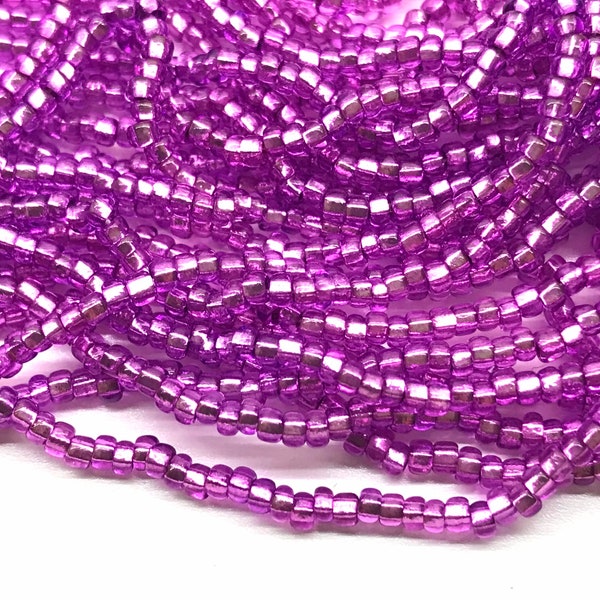 3400+ Czech Silver Lined Mauve Purple Seed Beads Rocailles 18228 Preciosa 40g 10/0