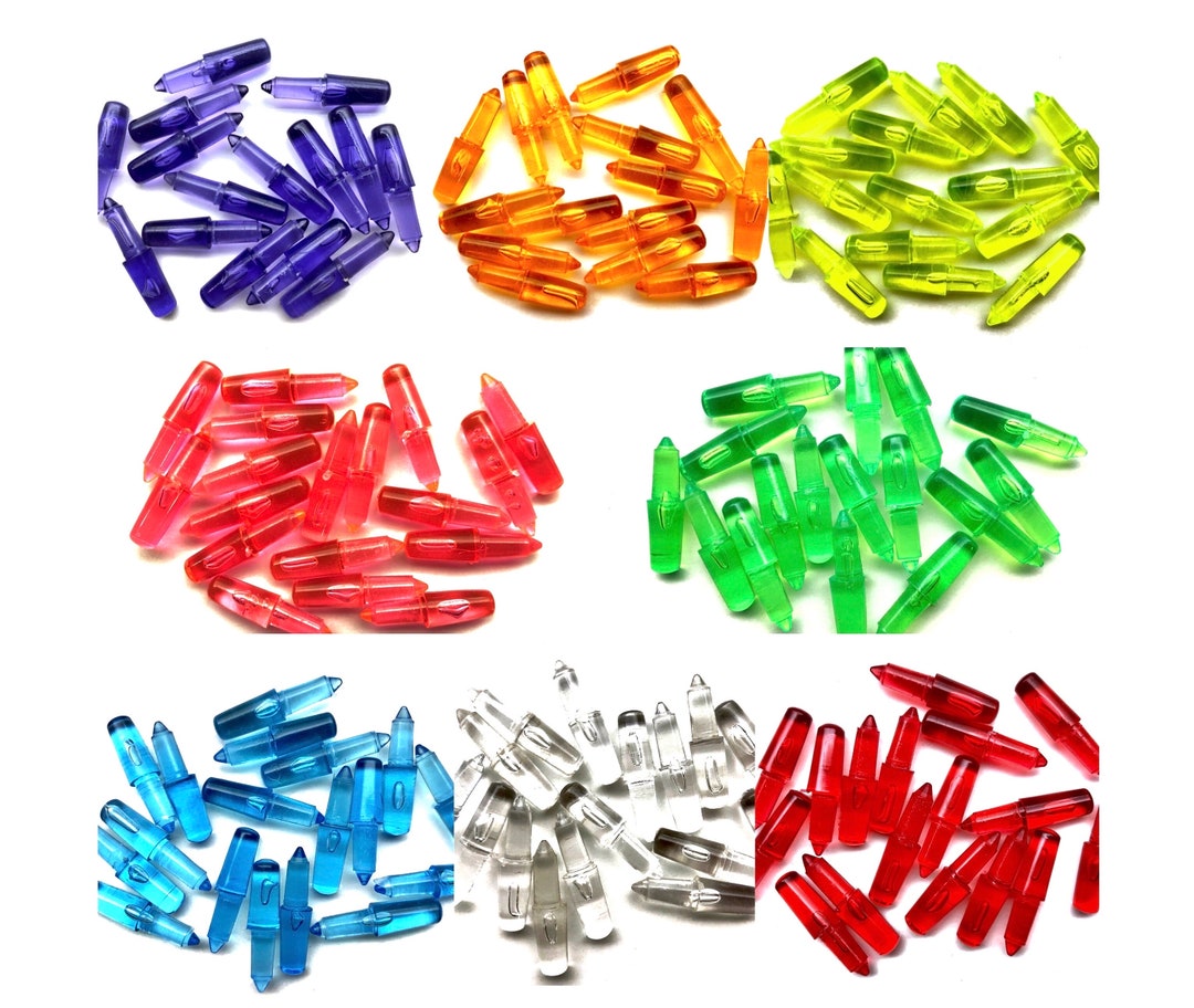 50pcs Choose Color Vintage Short Lite Brite Pegs Clear Blue Green ...