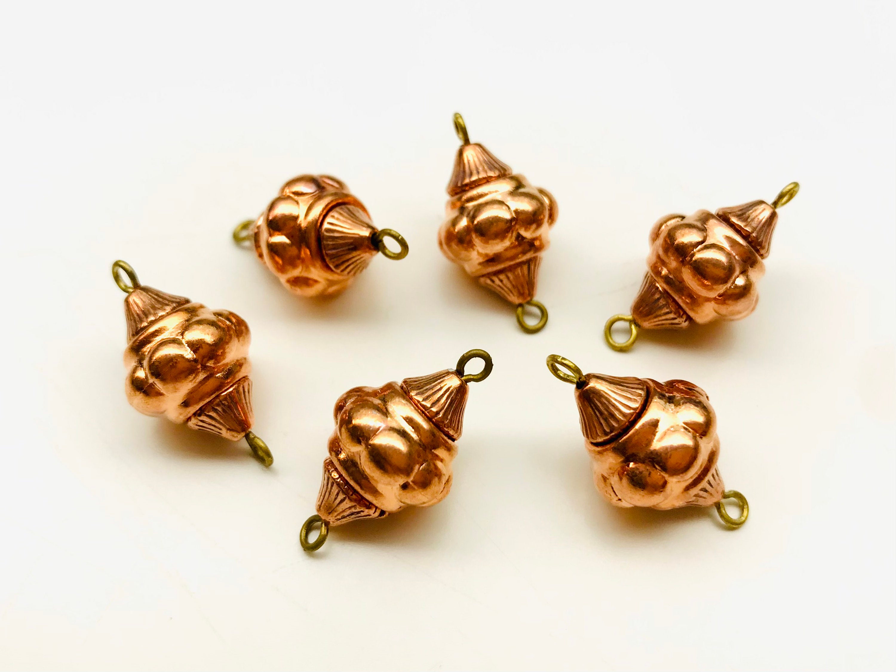 6pcs 23mm Vintage Ethnic Copper Beads Copper Bicone Connector Etsy