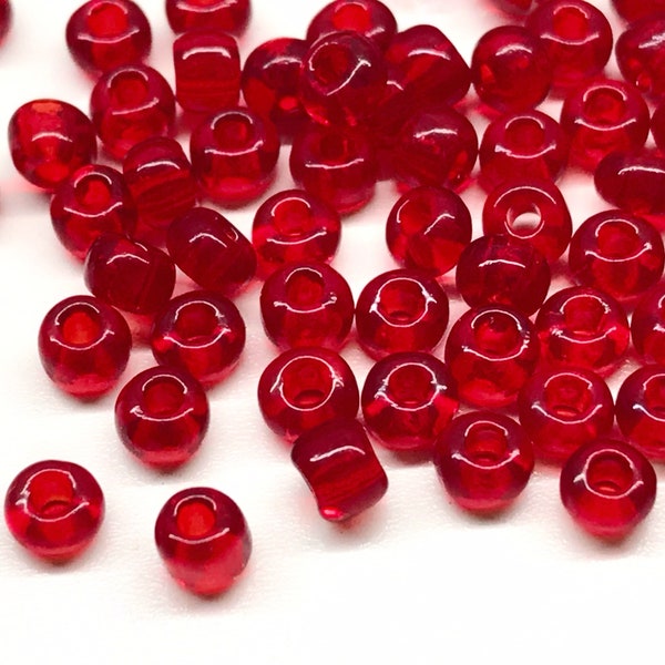 40g 8/0 3mm Czech Dark Garnet Red Preciosa Seed Beads Red Rocailles