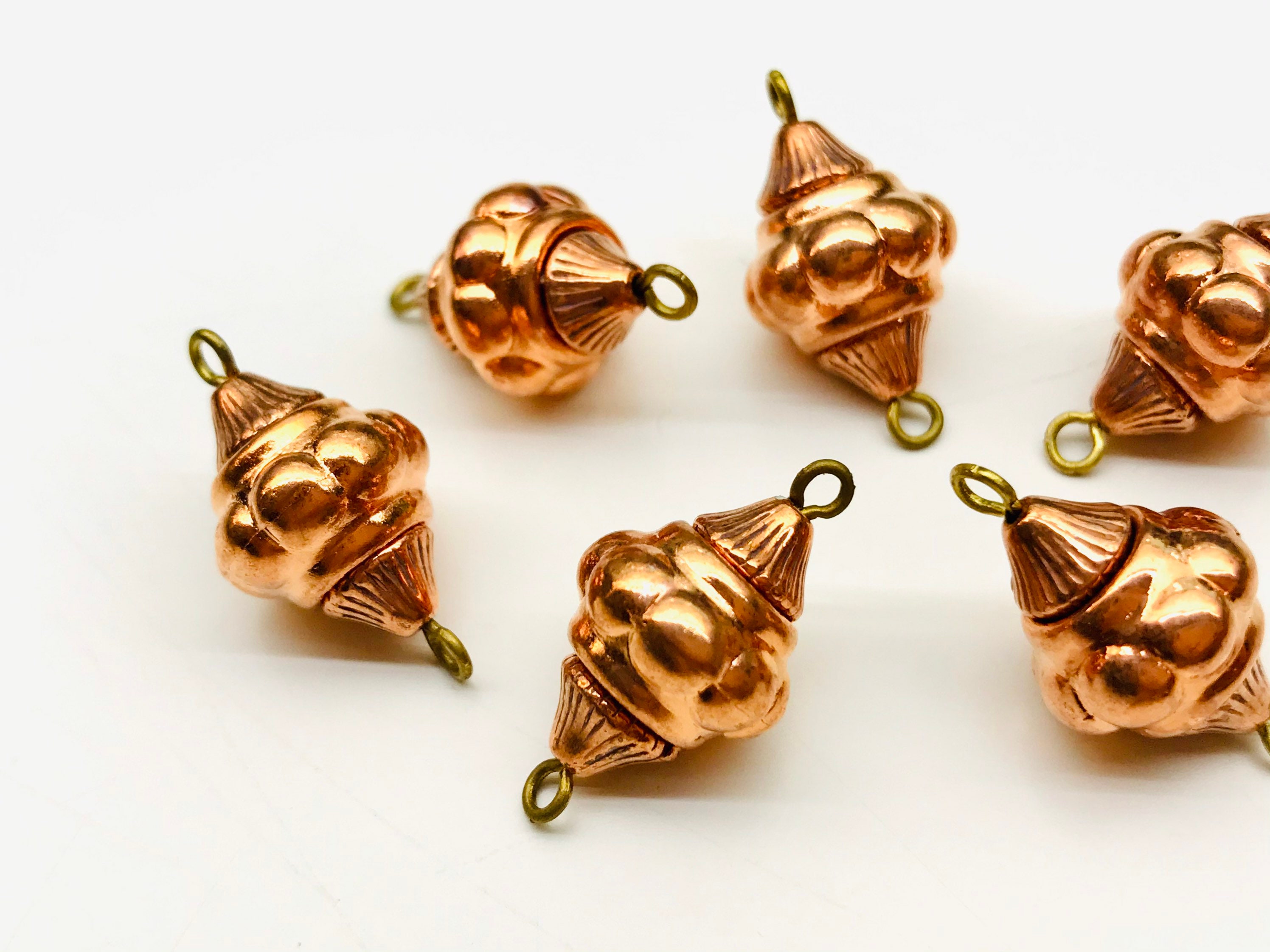 6pcs 23mm Vintage Ethnic Copper Beads Copper Bicone Connector Etsy