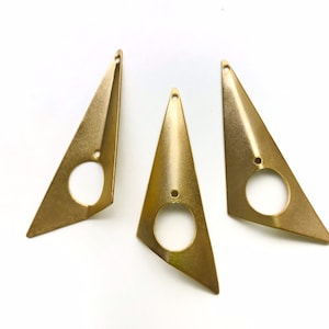 Vintage Gold Triangle Drops Earring Findings Charms Dangles Pendants 90’s