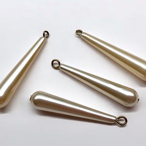 144pcs Gross Vintage Japan Long Pearl Drops Gold Single Loop Made in Japan New Old Stock