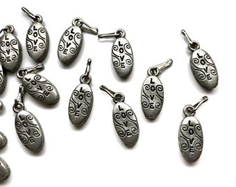 12pcs Love Charms Jewelry Making Clip on