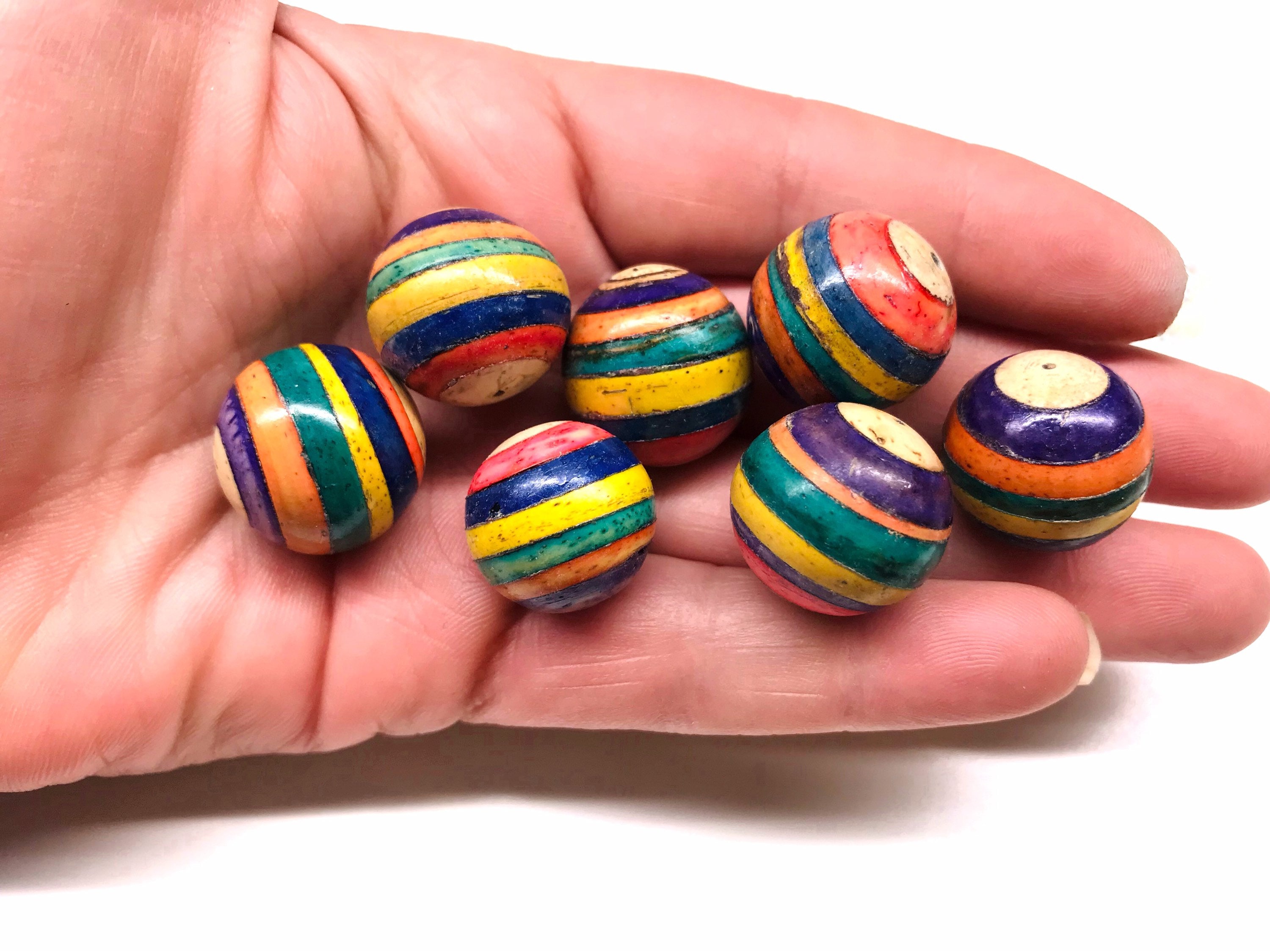 Rainbow Beads, Resin Beads, Colorful Striped Beads, Rainbow Beads, 6mm,  8mm, 12mm, Smooth Round, Necklace Beads, Beads, Jewelry Making, 25N 