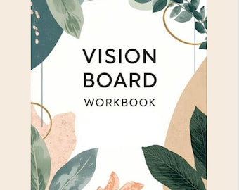 Vision Board Workbook | Manifestation Journal | Goal Planner | Dream Life Printable | Law of Attraction Template