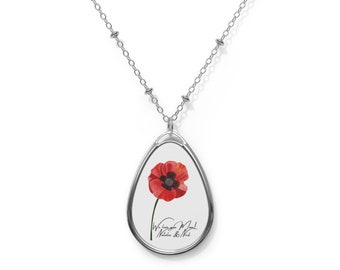 Customizable Birth Flower Droplet Necklace