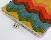 Frame clutch for iPad - iPad Air Case, iPad Air Sleeve, iPad Air Cover, PADDED - Colorful Chevron Zig Zag Stripes