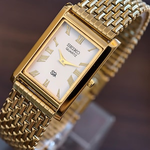 Seiko gold quartz watch for women - Etsy 日本