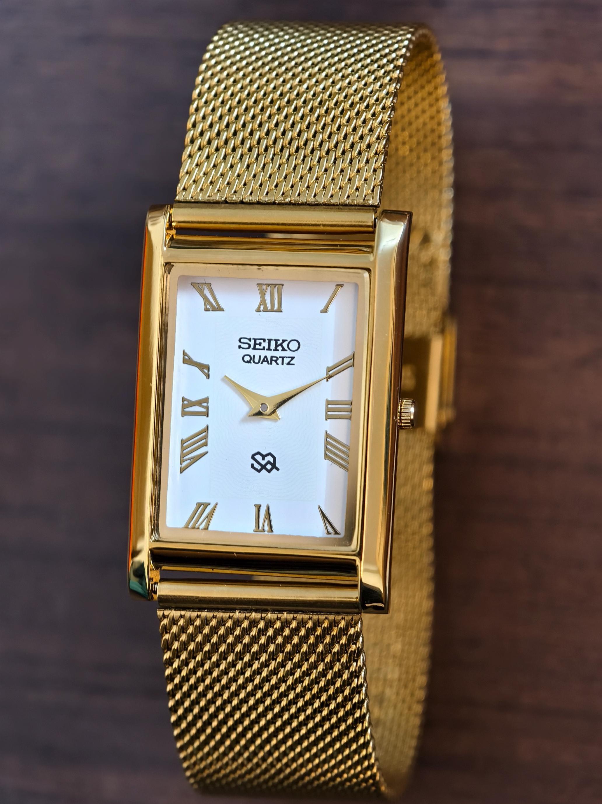 Gold Seiko Roman Numeral Watch - Etsy