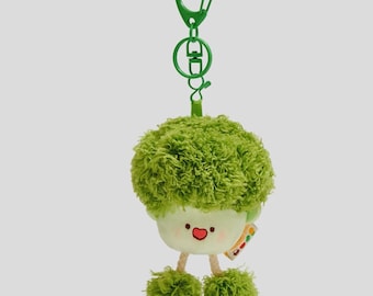 Llavero de peluche de brócoli – Adorno de verduras kawaii para mochilas