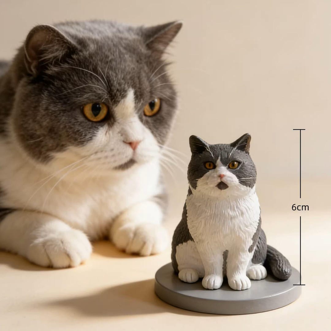 Custom Pet Memorial Figurine, Personalized Dog Cat Keepsake, Handmade ...
