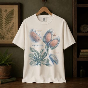 Camiseta de anatomía de la Venus atrapamoscas / Historia natural de las plantas carnívoras Comfort Colors 1717