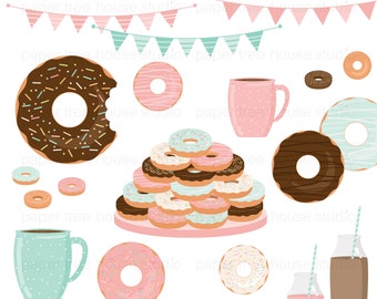 Doughnut Clip Art. Donut Clip Art. Donut Party. Doughnuts Party. Donut SVG. Coffee and Donuts. Donut Birthday. Clipart ID 271