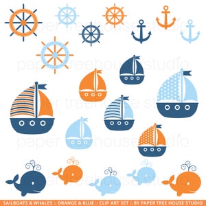 Sailboat Clip Art. Sailboat Clipart. Whale Clipart. Sailboat Download. Beach Clipart. Nautical Clipart. Anchor Clipart. Orange Sailboat.