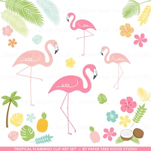 Fenicottero Clipart. Fenicottero rosa. Clipart di ananas. ClipArt di fenicottero. Scarica fenicottero. ClipArt di palma. ClipArt tropicale. Fiore PNG.