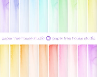 Watercolor Digital Papers. Ombre Papers Download. Hand Painted Paper Download. Rainbow Scrapbook Paper. Watercolor Background. Painted Paper