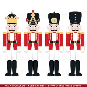 Red Nutcracker Clip Art. Nutcracker Clipart. Christmas Clip Art. Download digital do quebra-nozes. Toy Soldier Clip Art. Arquivos JPG PNG. ID273