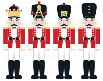 Red Nutcracker Clip Art. Nutcracker Clipart. Christmas Clip Art. Nutcracker Digital Download. Toy Soldier Clip Art. JPG PNG Files. ID273
