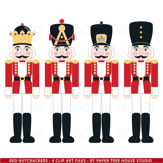 Download Red Nutcracker Clip Art Nutcracker Clipart Christmas Clip Etsy