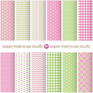 Pink and Green Digital Paper. Pink Gingham Download. Heart Digital Paper. Green Gingham Background. Pink Polka Dot Paper. Green Striped PNG.