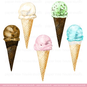 Ice Cream Clip Art. Watercolor Clip Art. Watercolor Ice Cream Illustrations. Ice Cream Party Clipart. Ice Cream Shop. Clip Art Set. SVG. 300