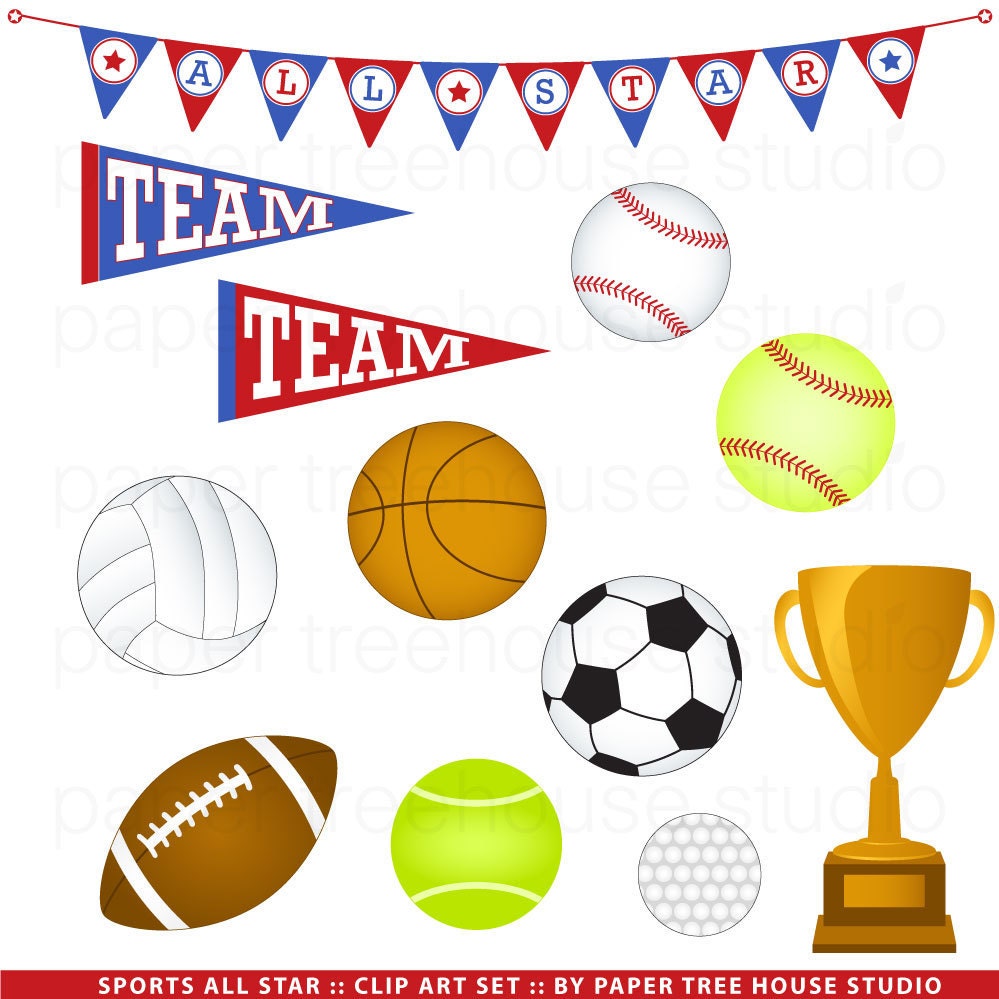 Sport Clip Art. Team Sports Clipart. Soccer Clip Art. Baseball Clipart. Basketball Clipart. All Star Banner. Sport Birthday Printable. - Etsy sport-clip-art-team-sports-clipart-soccer-clip-art-baseball-clipart-basketball-clipart-all-star-banner-sport-birthday-printable-etsy