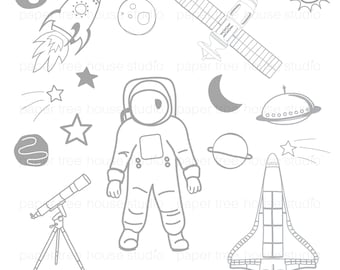 Astronaut Clipart. Space Exploration Clip Art. Rocket Ship Clip Art. Outer Space Clipart. Astronaut SVG. Spacecraft Download. ID277