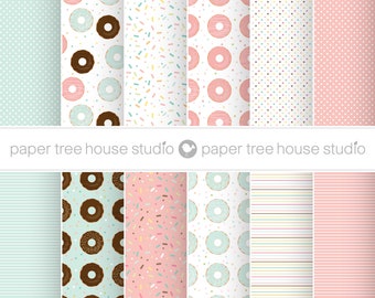 Doughnut Digit Paper. Donut Digital Paper. Doughnut Party. Donut Print. Doughnut Pattern. Coffee and Donuts. Donut Birthday. ID 2033