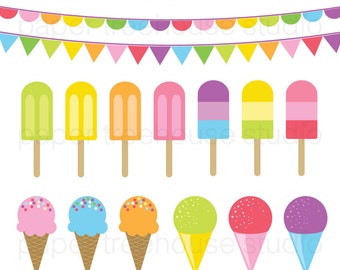 Ice Cream Clip Art. Popsicle Clip Art. Snow Cone Clip Art. Rainbow Banner. Ice Cream Party Clipart. Food Clipart. Dessert Graphics. Food PNG