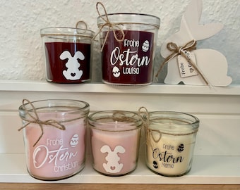 Personalisierte Osterkerze im Glas, Duftkerze, Ostergeschenk